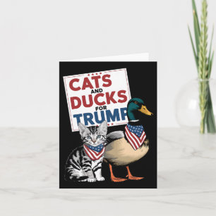 Tarjeta Gatitos Y Patos Para Gatos Trump Y Patos Para Tru