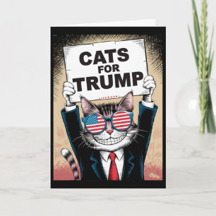 Tarjeta Gatitos y patos para Trump Vance 2024 Gatos para T