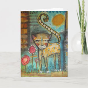 Tarjeta gato 5 x 7 del EL