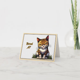 Tarjeta Gato aburrido