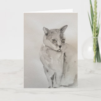 Tarjeta gato acuático gris