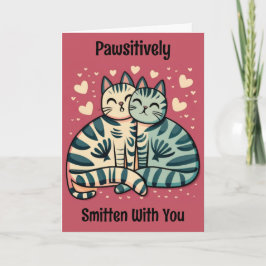 Tarjeta Gato Adorable de San Valentín