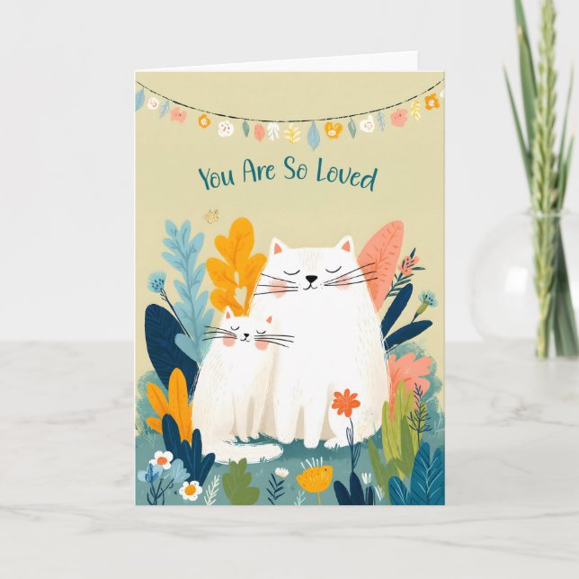 Tarjeta Gato Adorable | Eres Tan Amado (Anverso)
