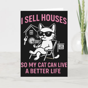Tarjeta Gato Agente Inmobiliario Vendo Casas Para Que Mi G
