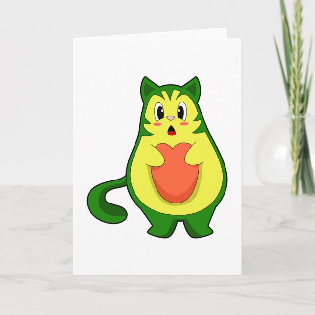 Tarjeta Gato Aguacate (Anverso)