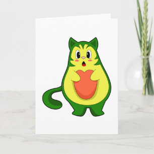 Tarjeta Gato Aguacate