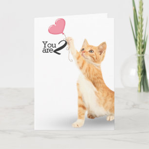 Tarjeta gato atigrado de cumpleaños 2