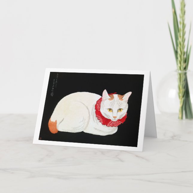 Tarjeta Gato Bobtail japonés, Shotei (Anverso)