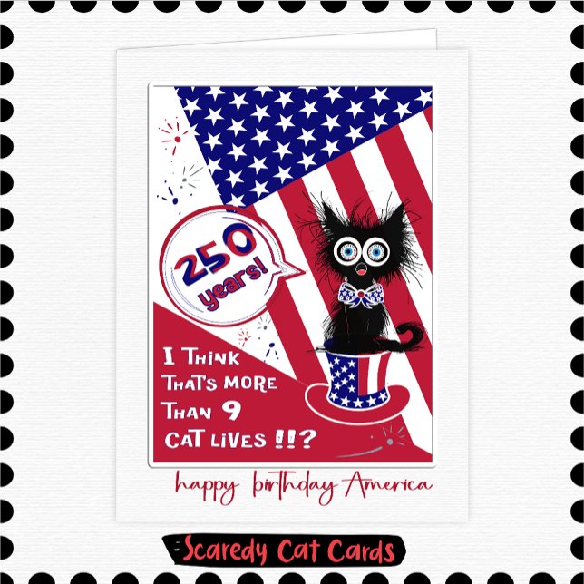 Tarjeta Gato Cobarde "250º" 4 de Julio (Subido por el creador)