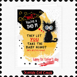 Tarjeta Gato Cobarde Día del Padre "1º"