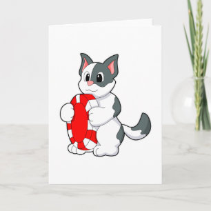Tarjeta Gato con chip de póker