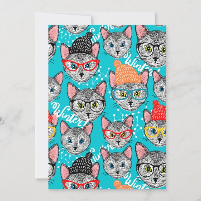 Tarjeta Gato con sombrero (Anverso)