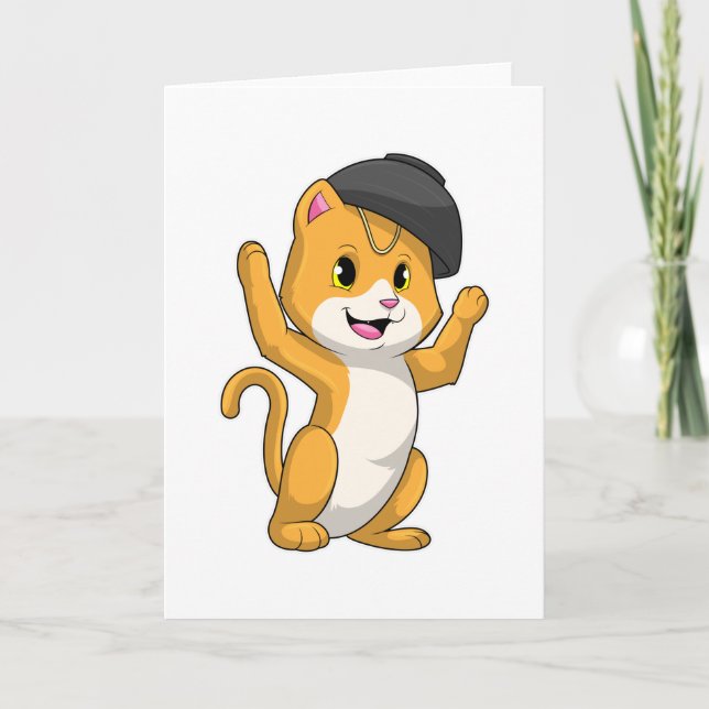 Tarjeta Gato con tazón de Ramen (Anverso)