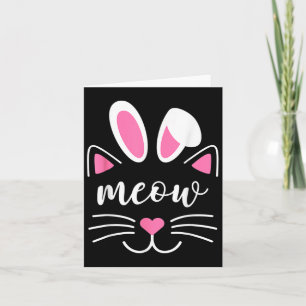Tarjeta Gato conejo Gato Cute Gato Divertido Para Chicas C