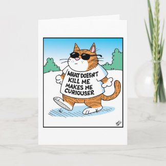Tarjeta Gato Curioso