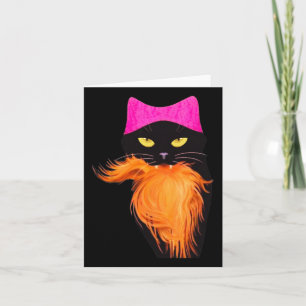 Tarjeta Gato Dama Contra Naranja Felon 2024 Halloween Tee