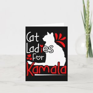 Tarjeta Gato Damas De La Gráfica Kamala Silhouette