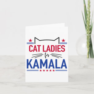 Tarjeta Gato Damas Para El Divertido Gato De Kamala 2024 P