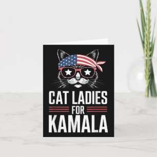 Tarjeta Gato Damas Para El Divertido Gato De Kamala 2024 P