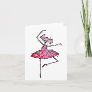 Tarjeta Gato de baile caprichoso