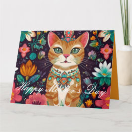 Tarjeta Gato de Bejeweld coronado