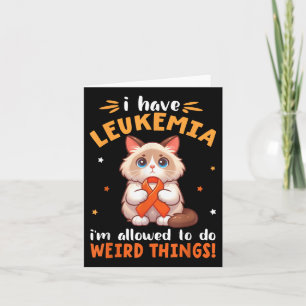 Tarjeta Gato De Birmania Tengo Leucemia, Me Permiten Hacer