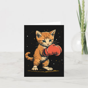 Tarjeta Gato De Boxer En Boxeo Hombres Mujeres Niños