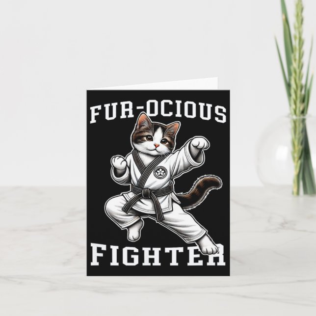 Tarjeta Gato de combate furioso (Anverso)