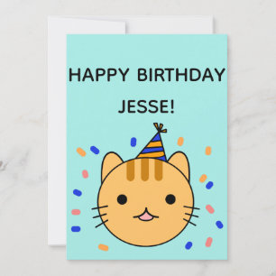 Tarjeta Gato de cumpleaños   Cumpleaños feliz del gato Nar