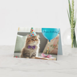 Tarjeta Gato de cumpleaños gatito