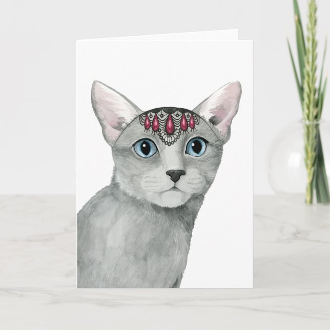 Tarjeta Gato de Downton el | Bejeweled (Anverso)