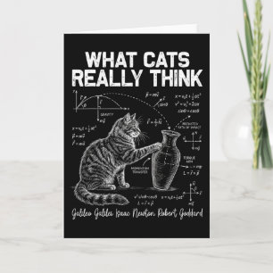 Tarjeta Gato de Física Divertido Profesor de Ciencia Lo Qu