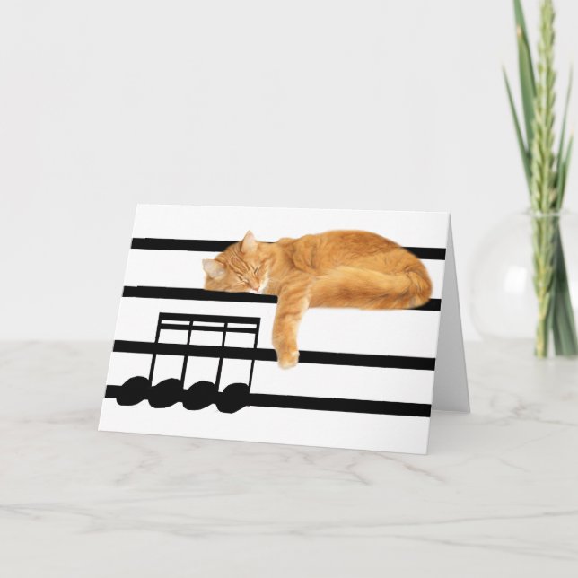 Tarjeta Gato de gatitos de tabús musicales (Anverso)