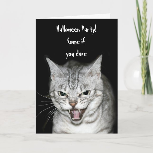 Tarjeta Gato de Halloween (Anverso)