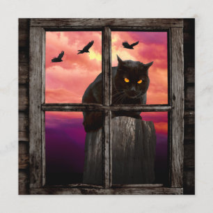 Tarjeta Gato de Halloween