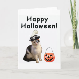 Tarjeta Gato de Halloween