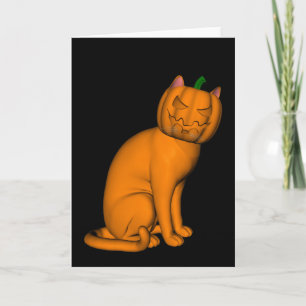 Tarjeta Gato de halloween raro