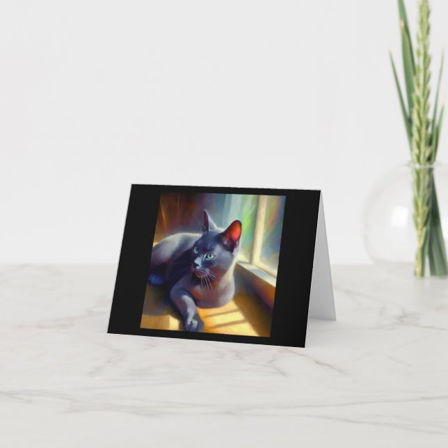 Tarjeta Gato de Korat (Anverso)