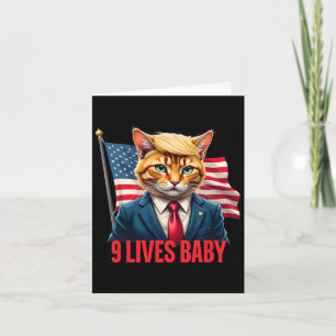 Tarjeta Gato de la Bandera Americana en Suite Donald Trump