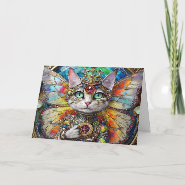 Tarjeta Gato de la Brigada Ala Mariposa de la Princesa Kit (Anverso)