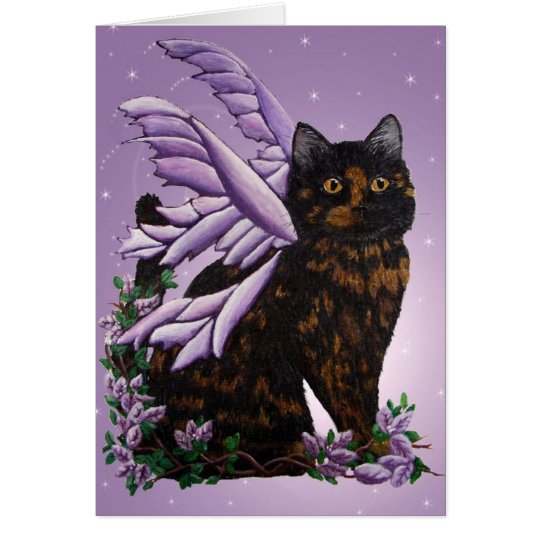 Tarjeta Gato de la hada de Tortie