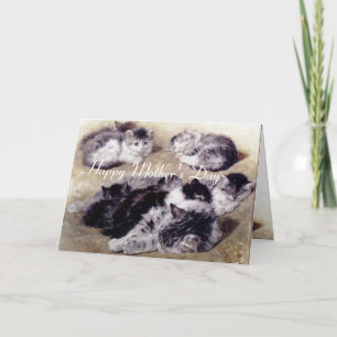 Tarjeta GATO DE MADRE CON KITTENS / Día de la Madre