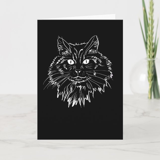 Tarjeta Gato de regalo de gato forestal noruego (Anverso)