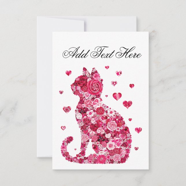 Tarjeta Gato de Rosas (Anverso)
