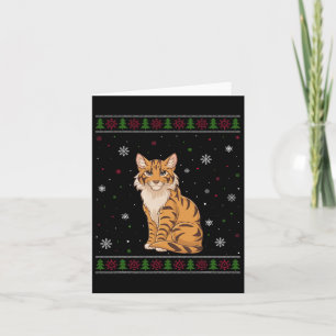 Tarjeta Gato de Savannah Navidades Sweater Men Mujeres Niñ
