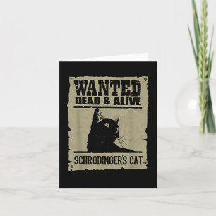 Tarjeta Gato de Schrödinger buscado vivo y muerto