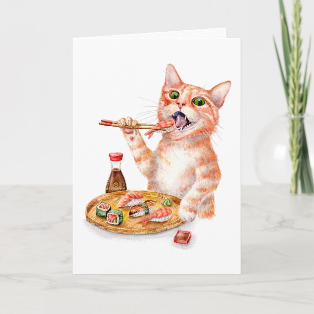 Tarjeta Gato de sushi (Anverso)