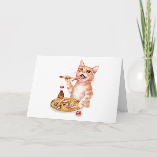 Tarjeta Gato de sushi (Anverso)