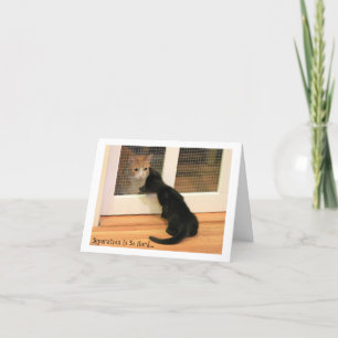 Tarjeta Gato de Tabby negro minúsculo del gatito y del