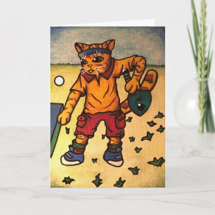 Tarjeta Gato de tenis de mesa